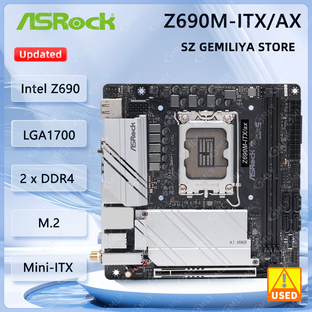 Lga1700 Itx Motherboard Ddr5 - Материнская плата ASROCK Z690M-ITX/ax Mini-ITX, LGA1700,